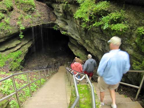 Ralph is entering the historic entrance to the cave.