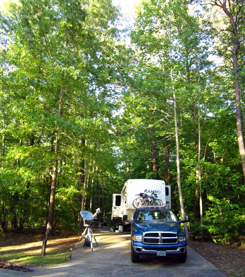 Our new campsite at Whitten Park