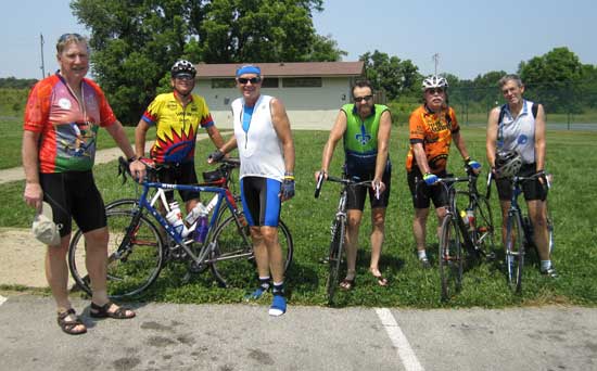 My group of five riders plus Jim, our ride captain.