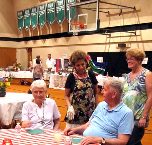 It's International Dinner night at Temple Baptist Church gym