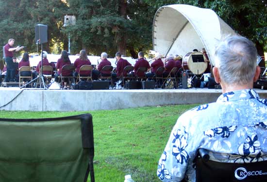 Watching the Lodi Community Band concert 