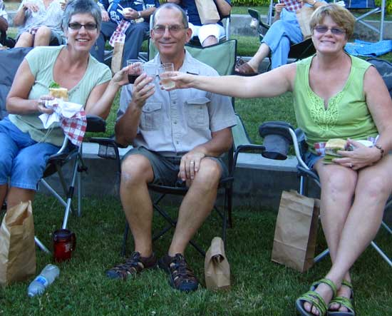 Enjoying a concert at the Hutchins Street Square