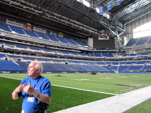 Our tour guide walked us through the stadium.