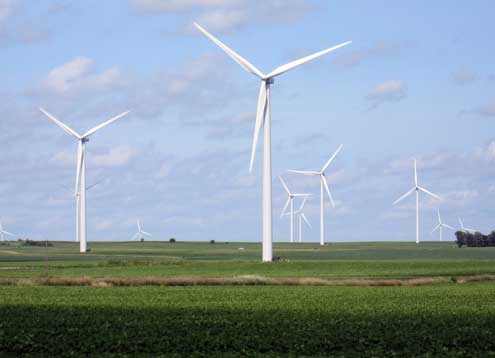 Wind generators in the middle of Illinois