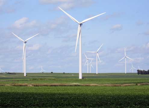 Wind generators in the middle of Illinois