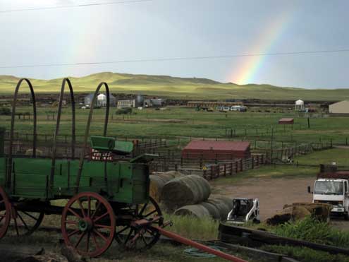 Rainbow over our Cheyenne RV Park