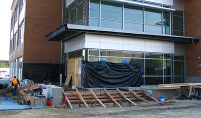 Preparing to pour the stairs