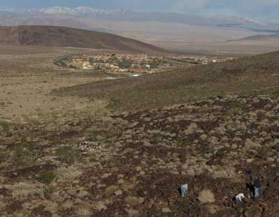 Fort Irwin in the distance