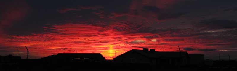 Sunset from the back window