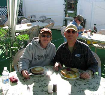 Breakfast at a downtown booth