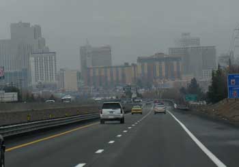 Leaving Reno on a rainy day