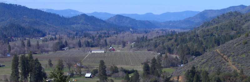 Applegate Valley looking northwest toward Grants Pass