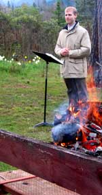 Brian delivers a sunrise Easter message