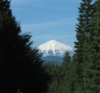 A peek at Mt. McLaughlin