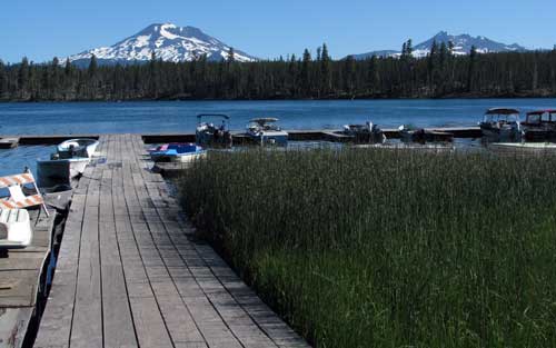 The view from Lava Lake Lodge