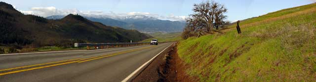 Ashland Oregon in the valley below