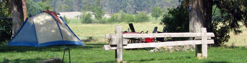 Our campsite overlooking the ranch