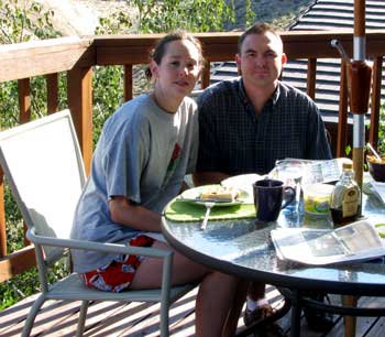 Kim and Ben on the deck