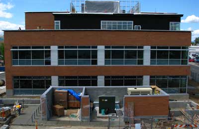 Southside of the building
