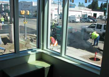 Street repair outside my new office