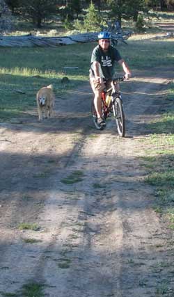 Morgan takes Dale for a bike ride