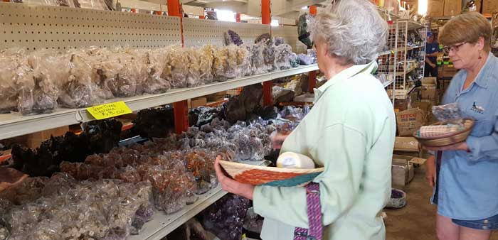 Shopping for a new project at Gem World in Quartzsite