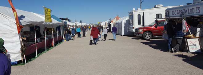 Booths surrounding the big tent