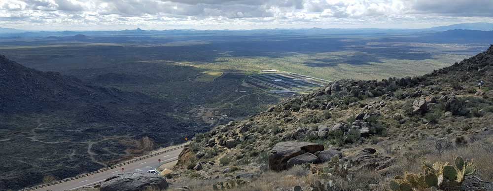 A view from the top of the trail