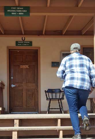 Going to the visitor center at the ruins of Fort Bowie