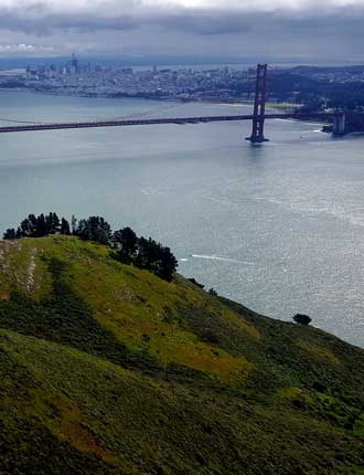 Golden Gate with San Francisco in the background