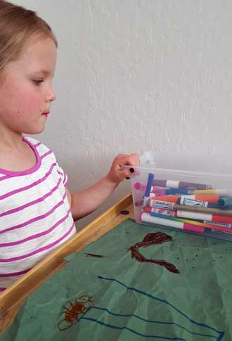Lucy makes a book about an Ant and Worm