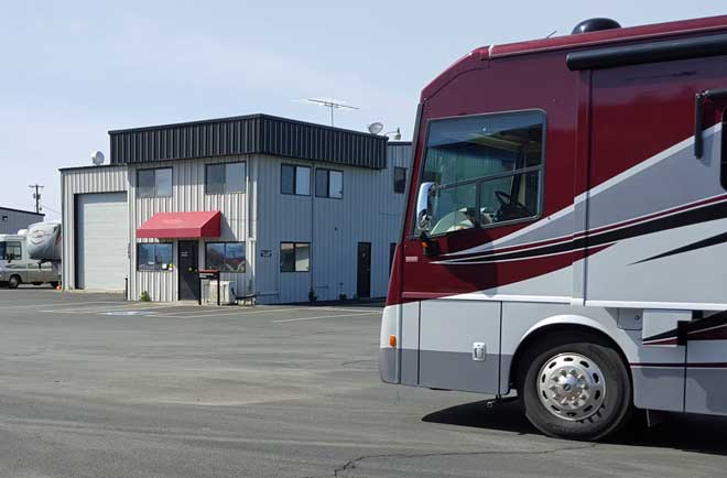 Parked in Cummins parking lot, Central Point, Oregon