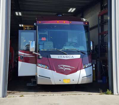 Mz Ruby in the service bay