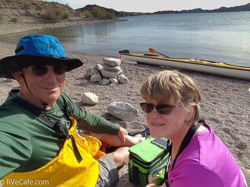 Kayaking on Lake Mohave