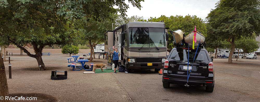 Parked in Cattail Cove State Park