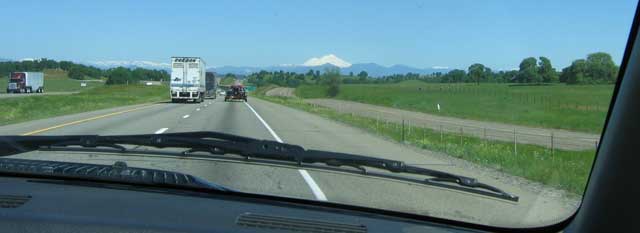 Returning to Oregon in Interstate 5, Mt. Shasta in the distance
