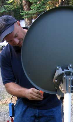 Tony Installs the TV Dish