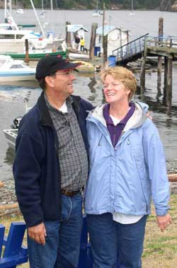 Gwen and Dale on a Sea Kayak trip in British Columbia