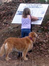 There are signs along the trail to describe the history of the area