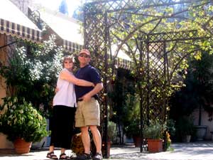 The courtyard at the Inn