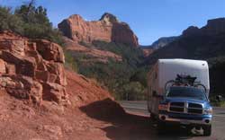 Roadside parking just north of Sedona