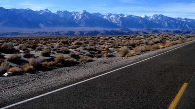 The California Sierra Nevada Mountains come into view.