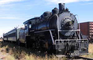 Passengers board the trail in Yreka for a trip to Montegue