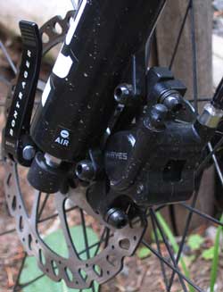 Hydrolic front disc brakes on the Trek