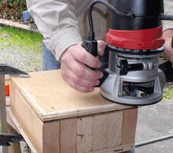 Round the edges using a router