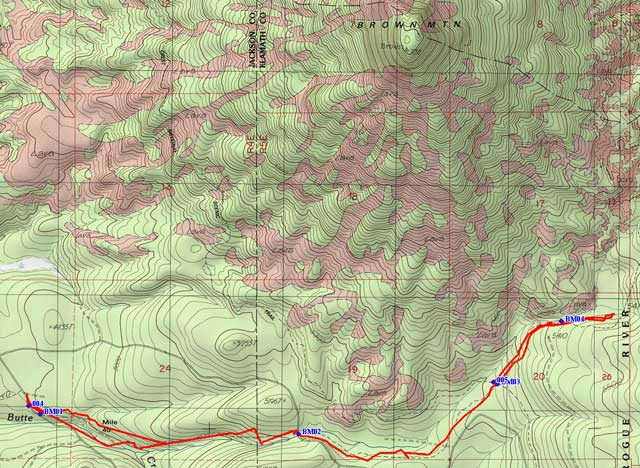 Single Track on the southern edge of Brown Mountain