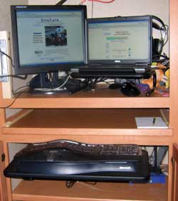 keyboard tray installed