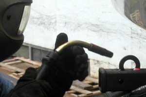 A loop is welded as a locking ring