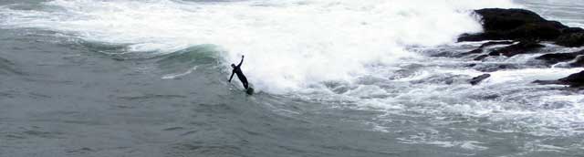 Surfing during a storm