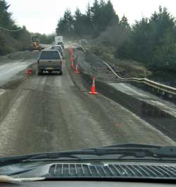 Highway 101 washout